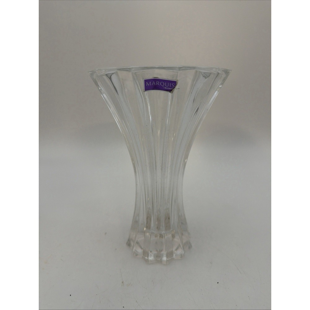 MARQUIS BY WATERFORD CRYSAL PALLADIA 7" TALL VASE MINT! BUY IT NOW!!